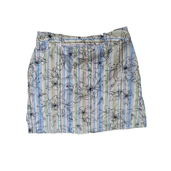 Tehama by Nancy Haley Skort Blue Floral Print Pockets Golf Size 4 Stretch - Picture 1 of 14